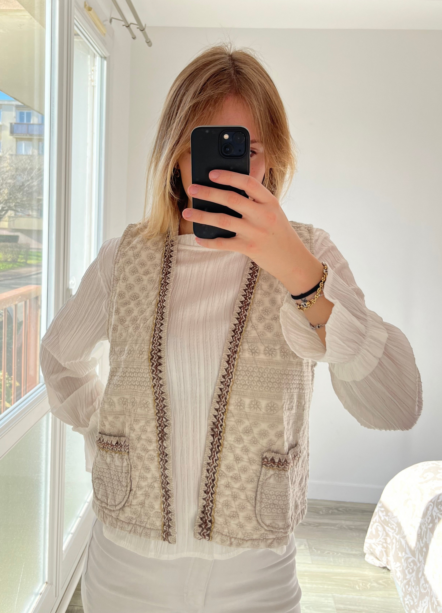 Gilet sans manche beige Oslo