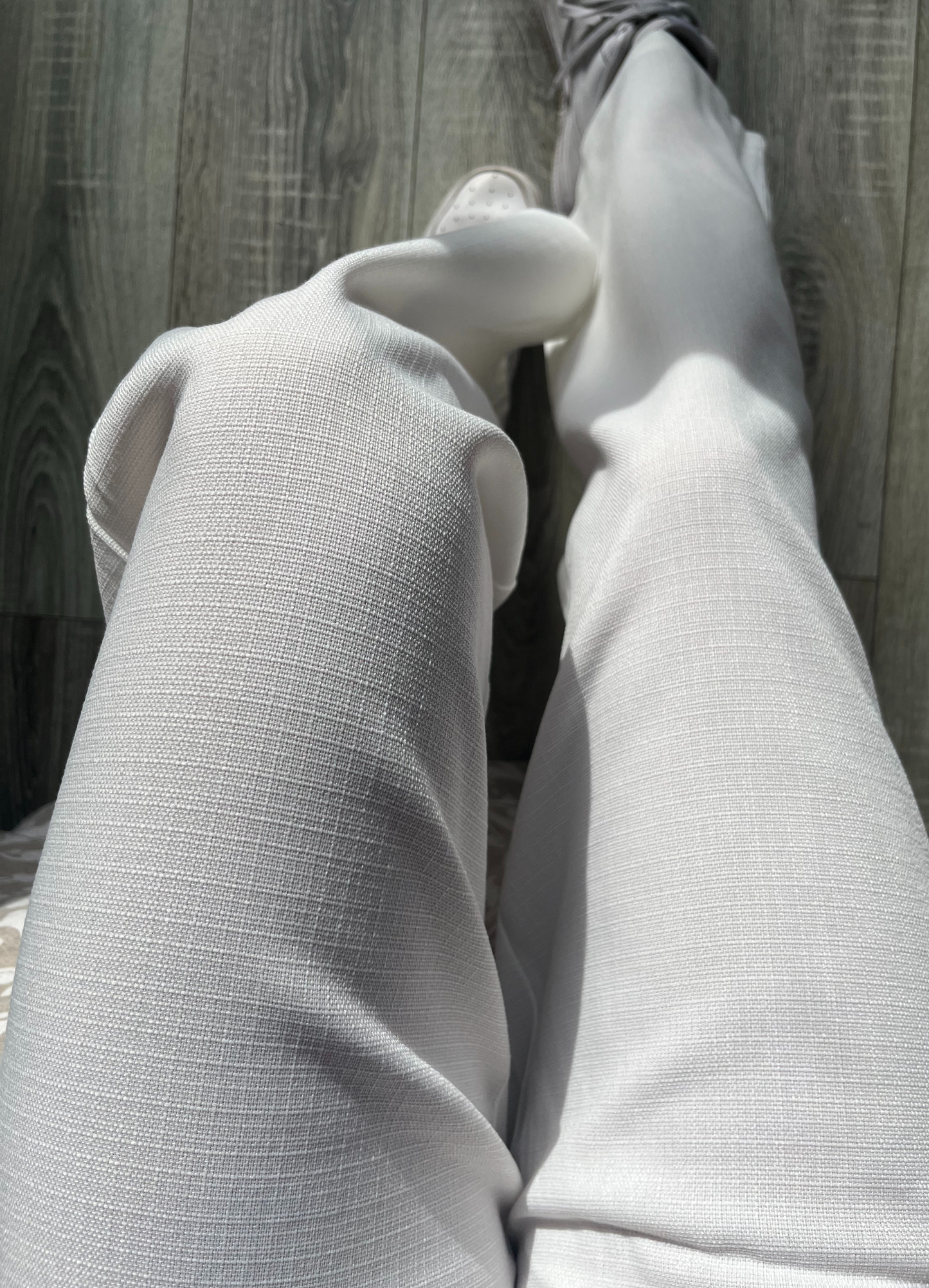 Pantalon blanc texturé Faro